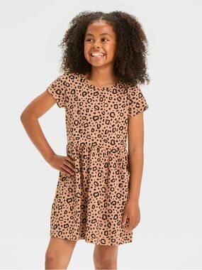 Cat & Jack Tan Leopard Print Dress